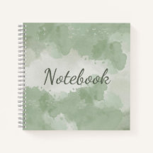 Groene Aquarel Cover Spiraal