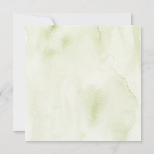 Groene Aquarel Eiffeltoren Trouw Dankjewel Kaart (Achterkant)