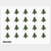 Groene Aquarel Kerst Pine Tree Sticker (Vel)