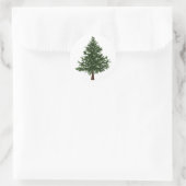 Groene Aquarel Kerst Pine Tree Sticker (Tas)