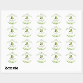 Groene Aquarel Klaver St. Patrick's Day Feest Ronde Sticker (Vel)