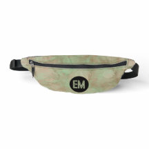 Groene Aquarelverf Cirkels Initiaal Monogram