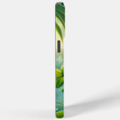 Groene ara tropische bloemen Case-Mate iPhone case (Achterkant / Rechts)