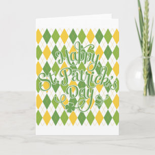 Groene Argyle - Gelukkige St. Patrick's Dag Kaart