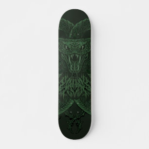 Groene Art Deco Cobra Sierlijke Symmetrische Sla Skateboard