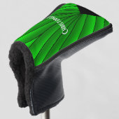Groene Art Deco Design Golfheadcover (3/4 voorkant)