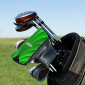 Groene Art Deco Design Golfheadcover (Insitu)