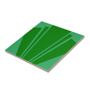 Groene Art Deco Design Tegeltje