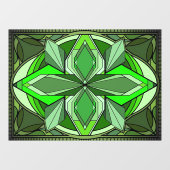 Groene Art Deco Privacy Window Cling Raamsticker (Vel)