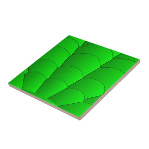 Groene Art Nouveau-design Tegeltje