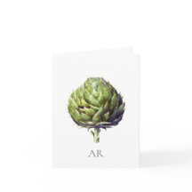 Groene Artichoke-bloem met  stijl