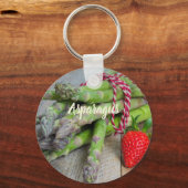 Groene Asperges met Aardbei Sleutelhanger (Voorkant)