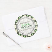 Groene atomen patroon cadeauboek label sticker (Envelop)