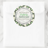 Groene atomen patroon cadeauboek label sticker (Tas)