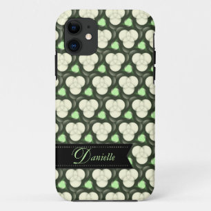 Groene atoms Modern patroon iPhone 11 Hoesje