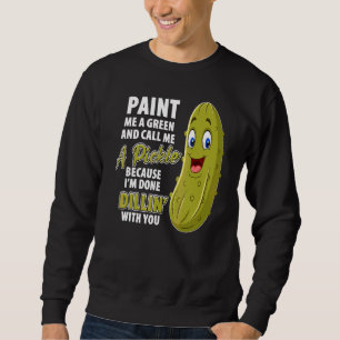 Groene Augurk Dillin Grap Puns Vegetarisch Komkomm Trui
