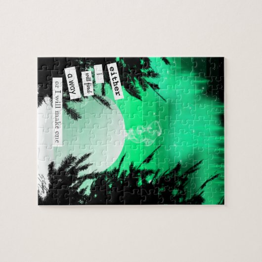 Groene Aurora Igloo Puzzel door Sara Motolanez Legpuzzel (Horizontaal)