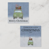 Groene auto met kerstcadeaus Vakantie Kaart (Voorkant / Achterkant)