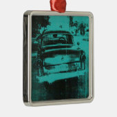 Groene auto metalen ornament (Rechts)