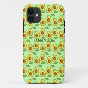 Groene avocado kat iPhone 11 hoesje