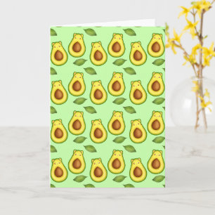 Groene avocado kat kaart