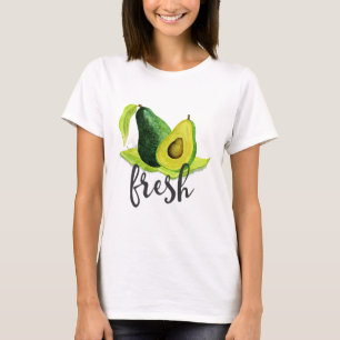 Groene Avocado, nog steeds levend fruit in Waterve T-shirt