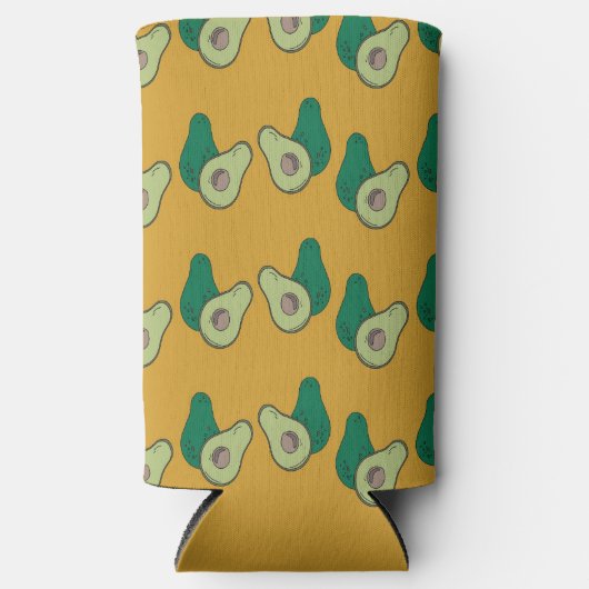 Groene avocado op bruin (Voorkant)