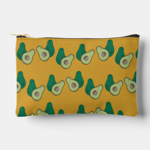 Groene avocado op bruin etui