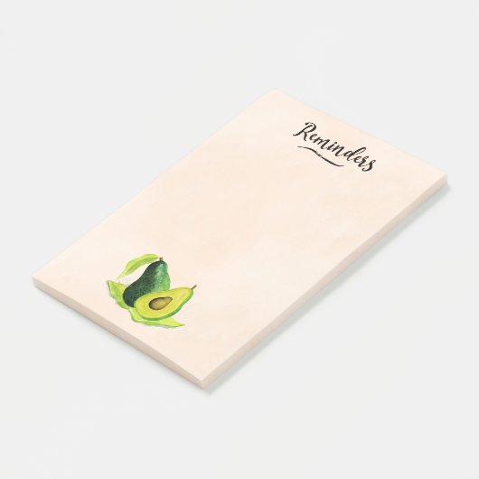 Groene Avocado still Life Fruit "Reminders" Post-it® Notes (Schuin)