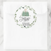 Groene Avontuur Koffer In Vlucht Snack Favoriet  Ronde Sticker (Tas)