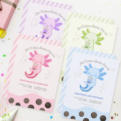 Groene Axolotl Bubble Boba Thee Kinderverjaardag Kaart