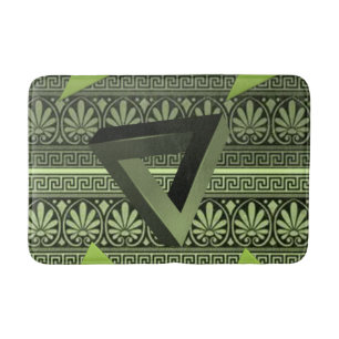 groene aztec badkamer badmat