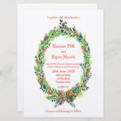 Groene baardbruiloft kaart (Voorkant / Achterkant)