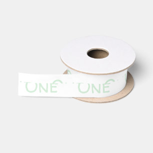 Groene Baby 1e verjaardag Satin Ribbon Lint
