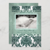  groene baby foto aankondiging (Voorkant / Achterkant)