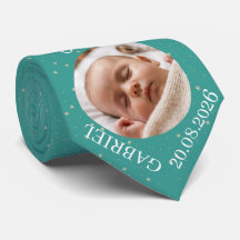 Groene Baby Foto Naam Jaar Cadeau voor Papa