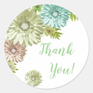Groene Baby in Bloom Brunch Douche Dank u Ronde Sticker