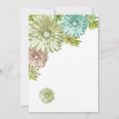 Groene Baby in Bloom Brunch Douche Uitnodiging (Achterkant)