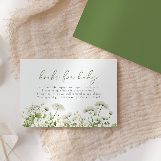 Groene Baby in Bloom Wildflower Boeken voor Baby Informatiekaartje