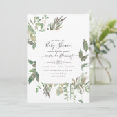 Groene baby shower kaart (Staand voorkant)