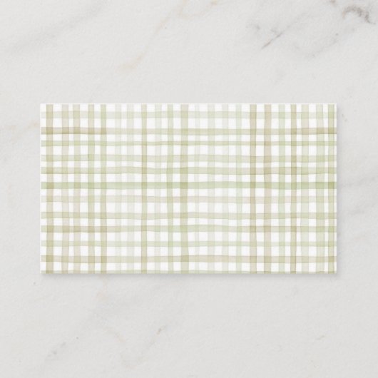 Groene Baby shower Luier Raffle Enclosure Kaart (Achterkant)