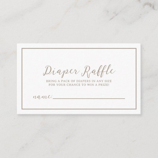 Groene Baby shower Luier Raffle Enclosure Kaart (Voorkant)