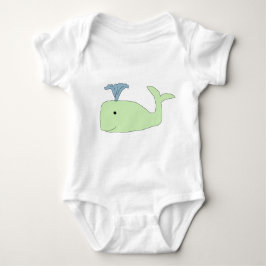 Groene Baby walvisapparel Romper