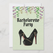 Groene Bachelorette Party-uitnodiging met RSVP-inf Kaart (Voorkant)