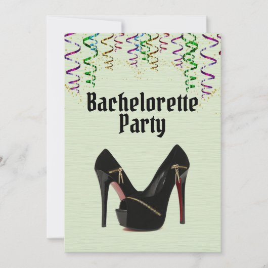 Groene Bachelorette Party-uitnodiging met RSVP-inf Kaart (Voorkant)