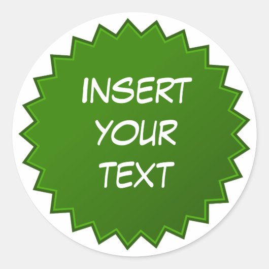 Groene badge ronde sticker (Voorkant)