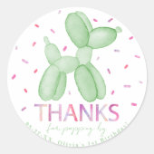 Groene ballonhond geeft de voorkeur aan Sticker (Voorkant)