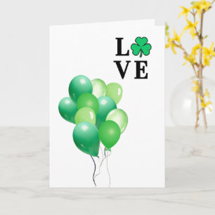 Groene ballonnen IK HOU VAN Ierland Multifunctione Kaart