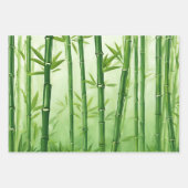 Groene bamboe alle gelegenheden inpakpapier vel (Voorkant 2)