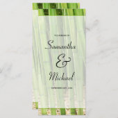 Groene Bamboe Aziatische bruiloft programma (Voorkant / Achterkant)